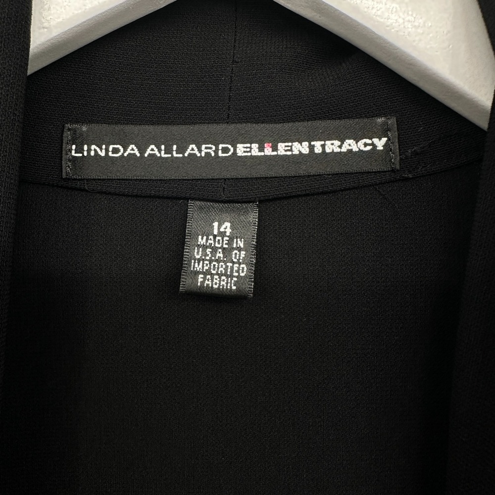 Vintage Linda Allard Ellen Tracy Jacket Duster Size 14‎ Stretch Quiet Luxury USA - Picture 8 of 12